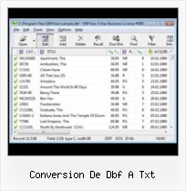 Read Dbf File conversion de dbf a txt