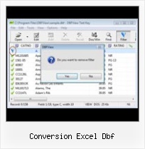 Dbf Free Windows conversion excel dbf
