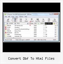 Dbf Viewer Soft convert dbf to html files