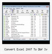 Excel To Dbf Conversion convert excel 2007 to dbf iv
