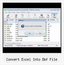 Dbf Editing Viewer convert excel into dbf file