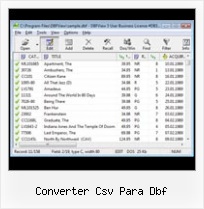 Convert From Excel To Dbf converter csv para dbf