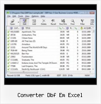 Offices 2007 Dbf converter dbf em excel