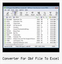 Changing Xls To Dbf converter for dbf file to excel