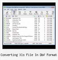 Excel Xlsx Files converting xls file in dbf format