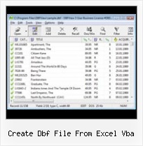 Foxpro Dbf Repair create dbf file from excel vba