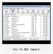 Save Dbf4 Excel 2007 csv to dbf import