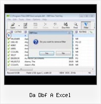 Simple Dbf Editor da dbf a excel