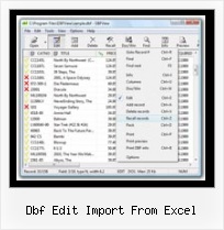 Create New Dbf Xls File dbf edit import from excel
