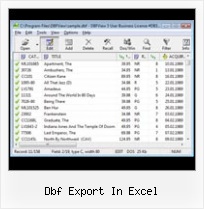 Dbf Data Table dbf export in excel
