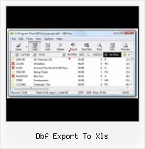 Converting Dbf Files To Text dbf export to xls