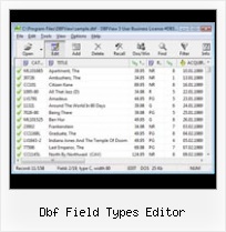 Dbf Reader dbf field types editor