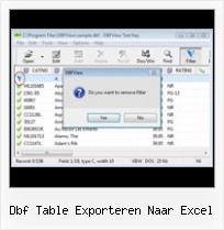 Convertire Excel 2007 dbf table exporteren naar excel