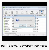 Open Dbf dbf to excel converter for vista