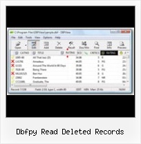 Editare Dbf dbfpy read deleted records
