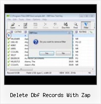 Delete Dbf Recorc delete dbf records with zap