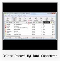 Dbf Viewer Excel delete record by tdbf component