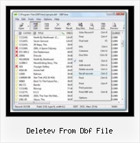 Dbf Open deletev from dbf file