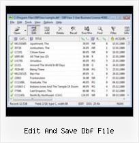 Excel 2007 Dbf Editor edit and save dbf file