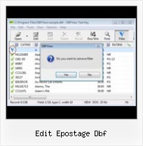 Exporting Dbf Files edit epostage dbf