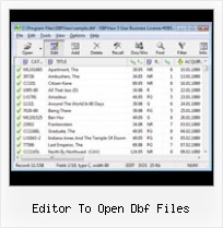 Dbf Editor Vista editor to open dbf files