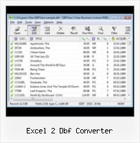 Convert Dbt To Xls excel 2 dbf converter