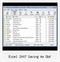 Moses Dbf File Into Excel excel 2007 saving as dbf