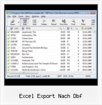 Foxpro Dbf File Recovery excel export nach dbf
