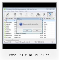 Dbu Editor excel file to dbf files
