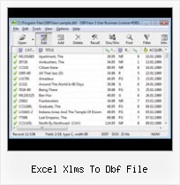 Excel File Into Dbf excel xlms to dbf file