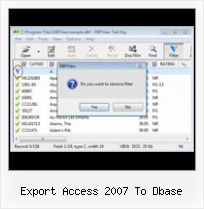 Open Dbf Files With Excels export access 2007 to dbase