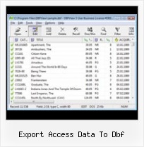 Excel 2007 Import Dbf export access data to dbf