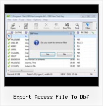 Defview export access file to dbf