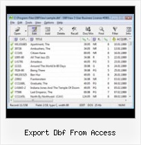 Export Bcm To Dbf File export dbf from access