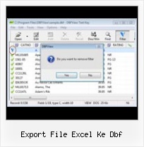 Excel Open Dbf export file excel ke dbf