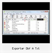 Open Edit Dbf File exportar dbf a txt