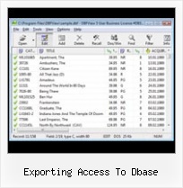File To Open Dbf exporting access to dbase