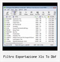 Foxpro Software filtro esportazione xls to dbf