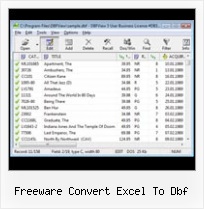 Excell Dbf freeware convert excel to dbf