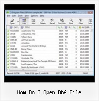 Opening A Dbf File how do i open dbf file