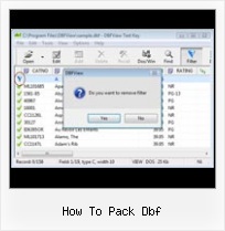 Make Dbf how to pack dbf