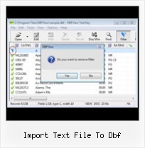 Delete From Dbf import text file to dbf