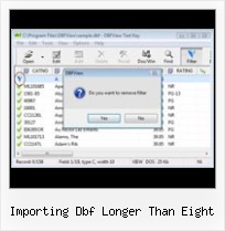 Export Files From Dbf importing dbf longer than eight
