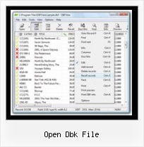 Excel Support Dbf File open dbk file
