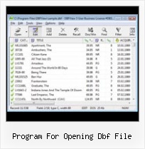 Download Dbf File Opener program for opening dbf file