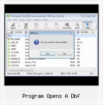 Zap En Dbf program opens a dbf
