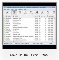 Dbf View Editor save as dbf excel 2007