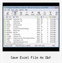 How To Write Dbf File save excel file as dbf