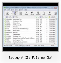Dbf Delete Record saving a xls file as dbf