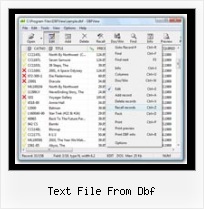 Free Xls To Dbf Converter text file from dbf